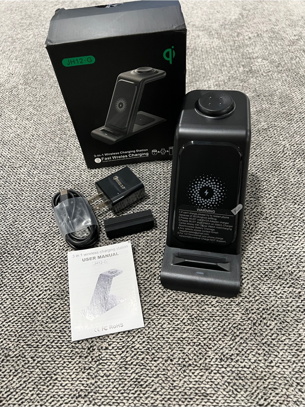 3-in-1 Wireless Charging Stand - JH12-G